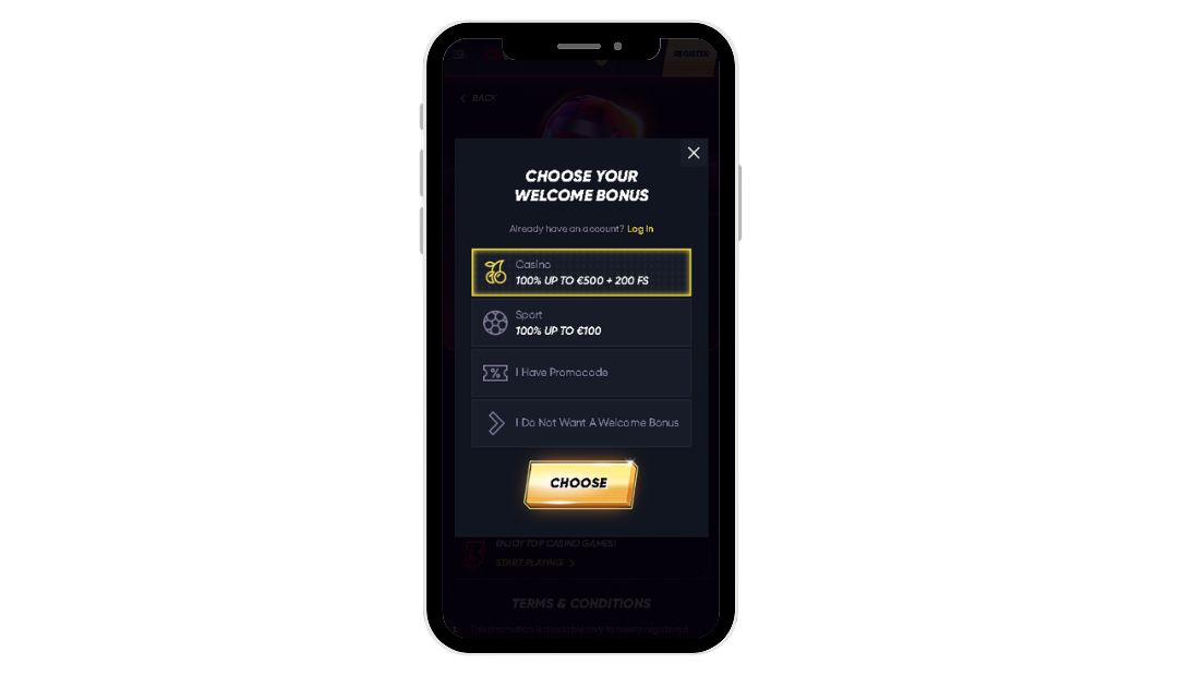 Εγγραφή στο QuickWin Casino